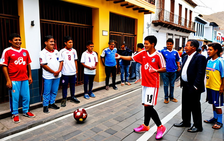 페루 대표 스포츠 축구 문화 - The "Previa" - A Symphony of Anticipation and Culinary Delights**
    
    "A vibrant, bustling stre...