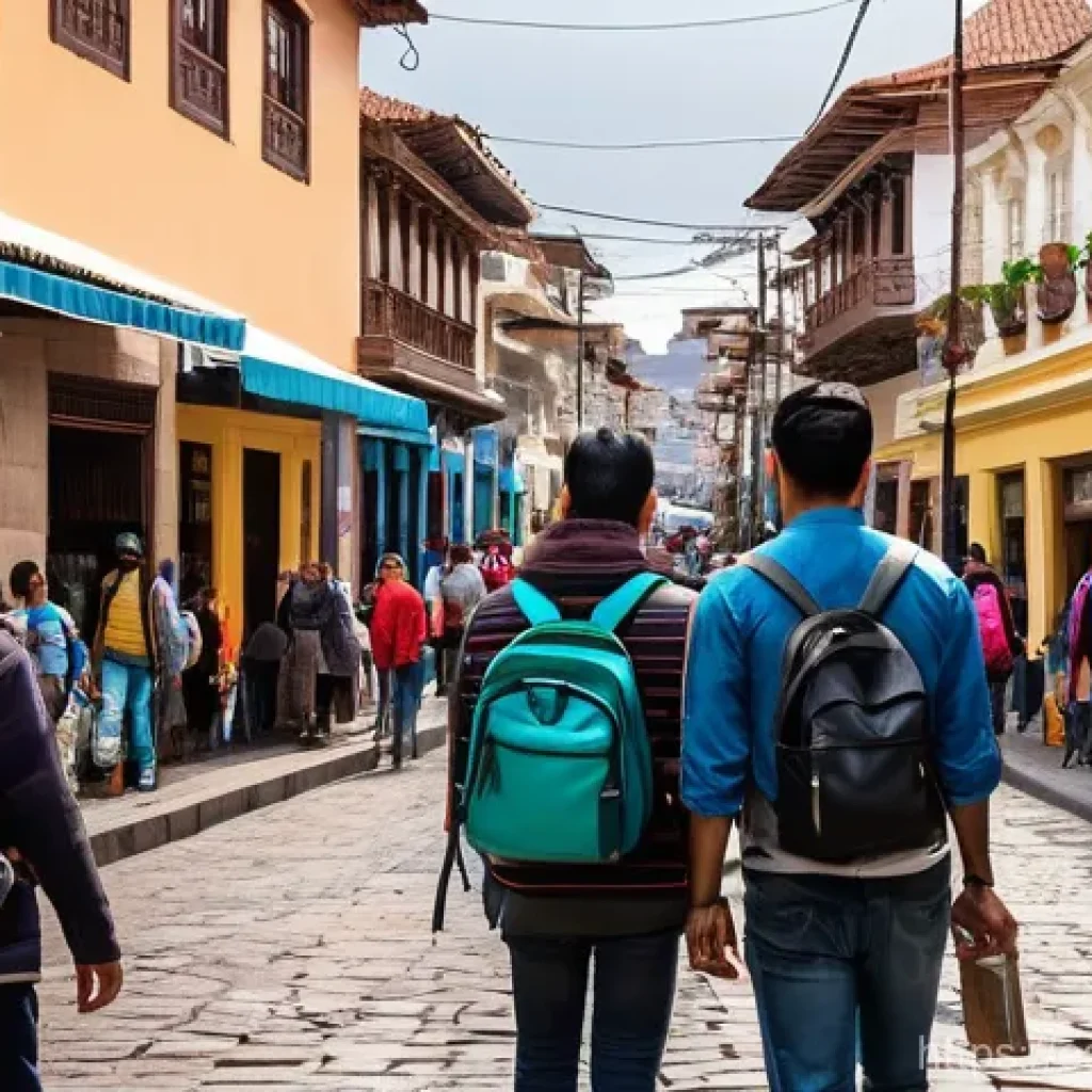페루에서 가장 위험한 지역 - **Urban Exploration in a Vibrant Peruvian City**
    "A vibrant and bustling street scene in the his...