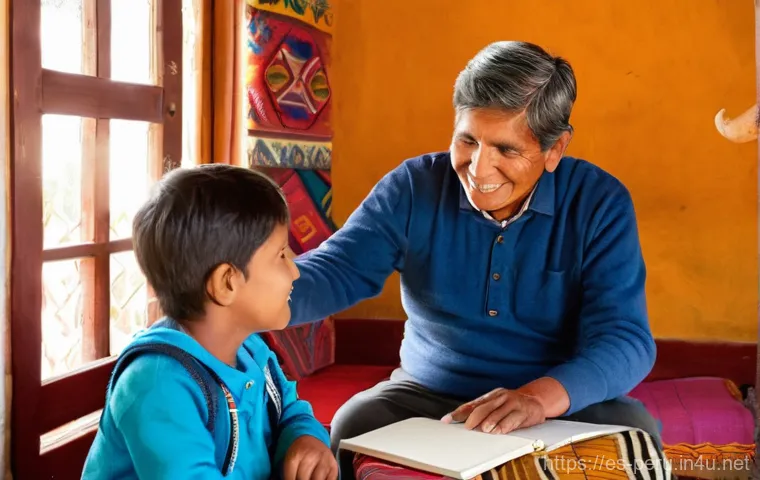 페루에서 홈스테이 체험하는 법 - **Prompt 1: A Vibrant Peruvian Market and Home Cooking Experience**
    A warmly lit, authentic scen...