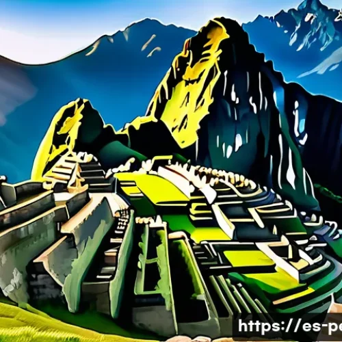 페루에서 촬영된 할리우드 영화 - A breathtaking panoramic view of Machu Picchu at sunrise, showcasing the ancient Incan stone terrace...
